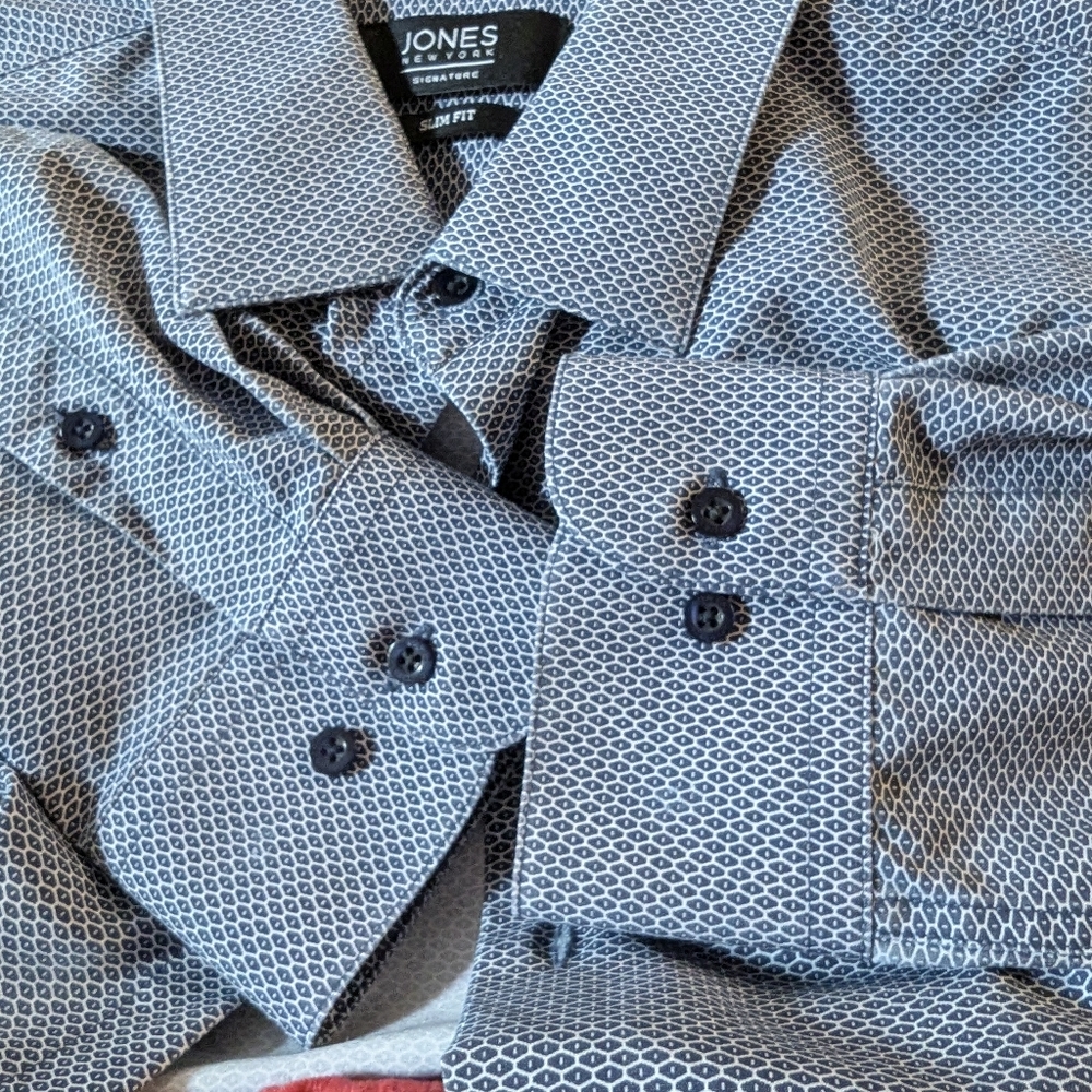 S449 Jones New York Men's Blue Shirt